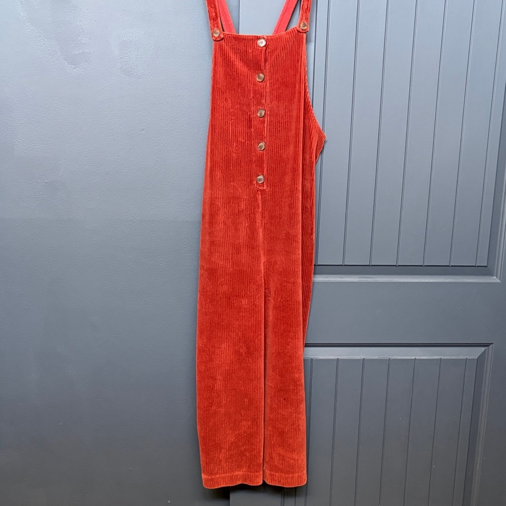 Texture & Thread by Madewell Rust Corduroy Jumpsuit Wide Leg - Picture 2 of 5